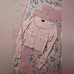 Vintage Express beaded cardigan sweater